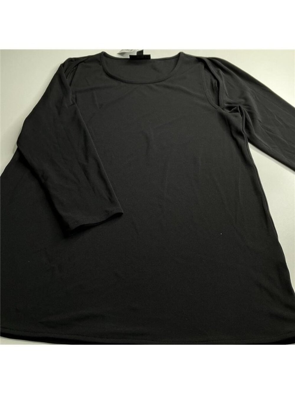 Alfani Women's Shoulder Pull Over Top Black 3/4 Sleeve Crow Neck New